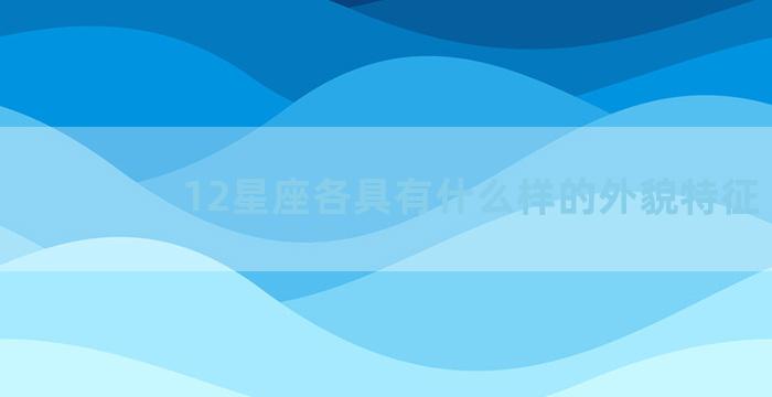 12星座各具有什么样的外貌特征