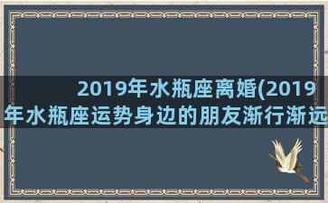 2019年水瓶座离婚(2019年水瓶座运势身边的朋友渐行渐远)