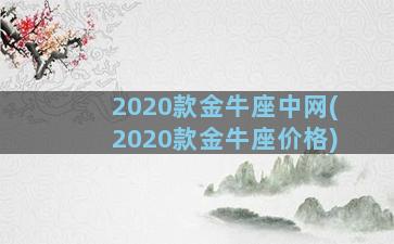 2020款金牛座中网(2020款金牛座价格)