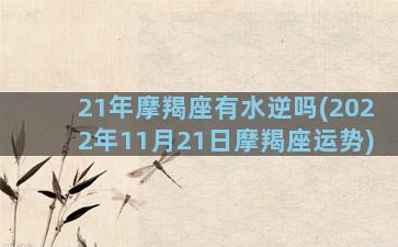 21年摩羯座有水逆吗(2022年11月21日摩羯座运势)