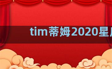 tim蒂姆2020星座