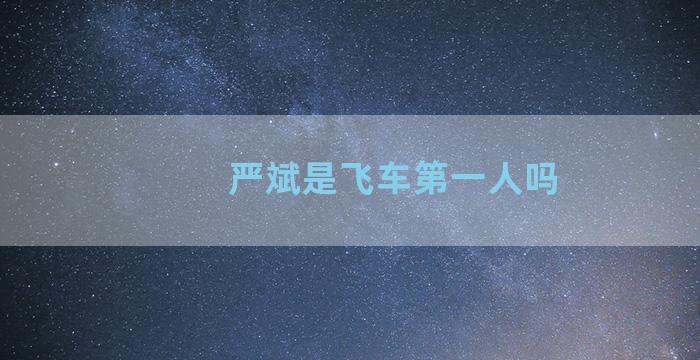 严斌是飞车第一人吗