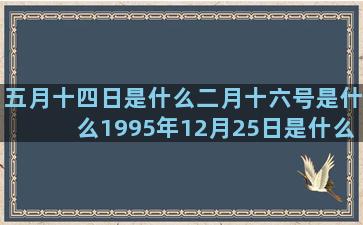 五月十四日是什么二月十六号是什么1995年12月25日是什么8月23日到底是什么农历2月初八是什么二月三十号是什么最适合炒股的三个七月十号是什么1988年农历9