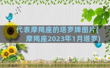 代表摩羯座的塔罗牌图片(摩羯座2023年1月塔罗)