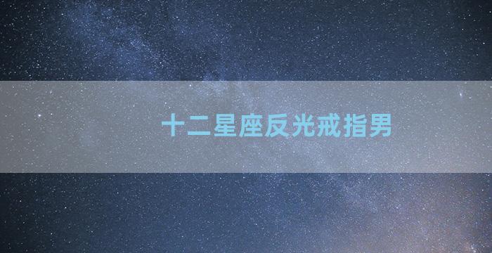 十二星座反光戒指男