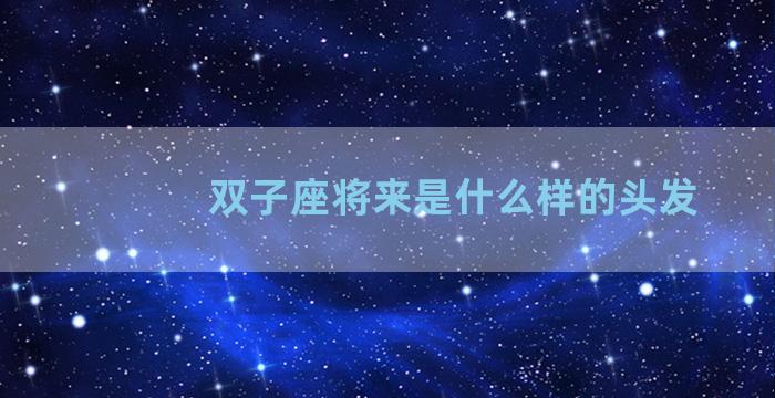 双子座将来是什么样的头发