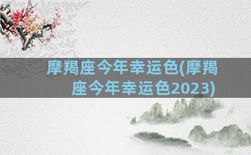 摩羯座今年幸运色(摩羯座今年幸运色2023)