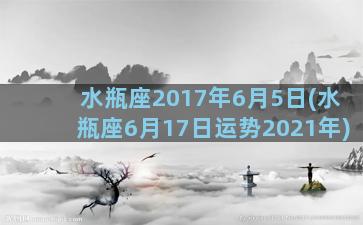 水瓶座2017年6月5日(水瓶座6月17日运势2021年)