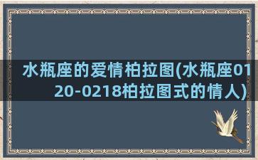 水瓶座的爱情柏拉图(水瓶座0120-0218柏拉图式的情人)