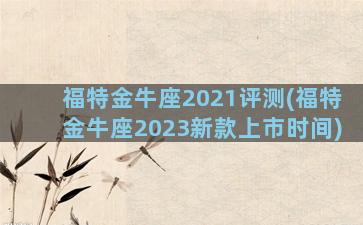 福特金牛座2021评测(福特金牛座2023新款上市时间)