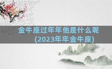 金牛座过年年他是什么呢(2023年年金牛座)